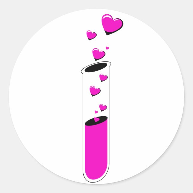 Pegatina Redonda poción de amor (Anverso)
