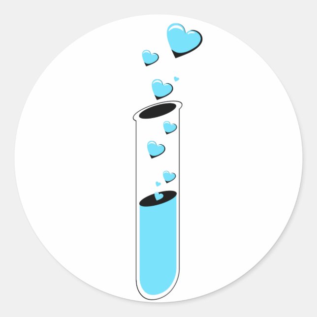 Pegatina Redonda poción de amor (Anverso)