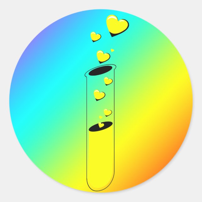 Pegatina Redonda poción de amor (Anverso)