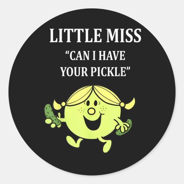 Pegatina Redonda Poco Puedo Tener Tu Pickle Lover Funny S (Anverso)