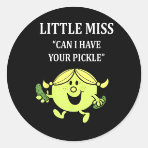 Pegatina Redonda Poco Puedo Tener Tu Pickle Lover Funny S