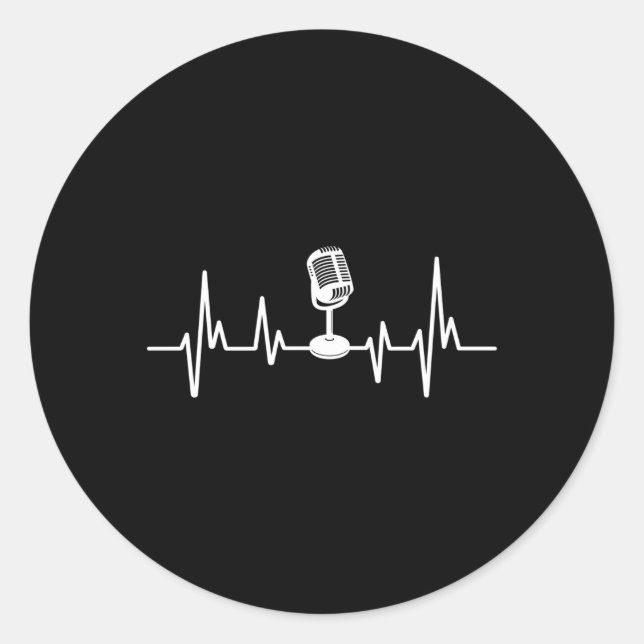 Pegatina Redonda Podcast de Podcaster Hebeat (Anverso)