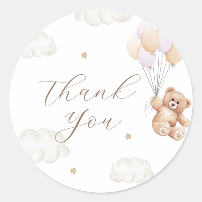 Pegatina Redonda Podemos Esperar A Chica Rosado Baby Shower (Anverso)