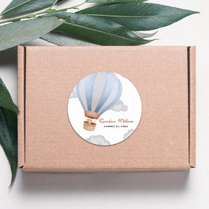 Pegatina Redonda podemos esperar a que Boy cub baby ducha