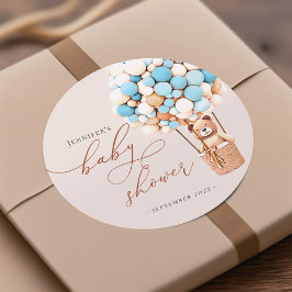 Pegatina Redonda ¡Podemos Esperar! Baby Shower Classic Round Stic