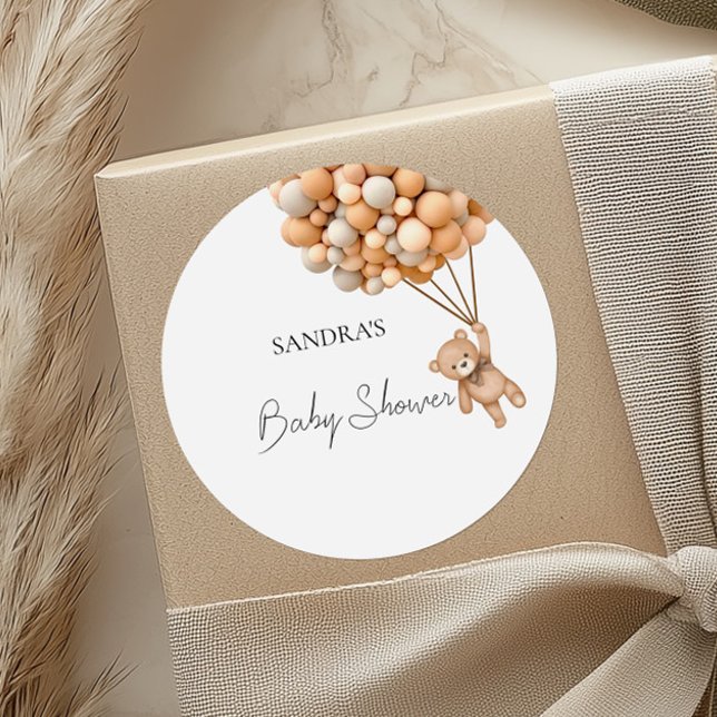 Pegatina Redonda Podemos Esperar El Globo De Oso De Teddy (Subido por el creador)