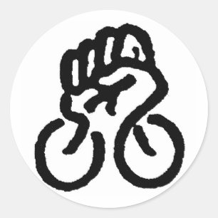Pegatina Redonda ¡Poder de la bicicleta!