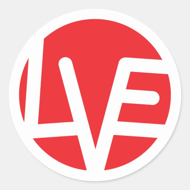 Pegatina Redonda Poder del amor 3" Classic Round Stickersl (Anverso)