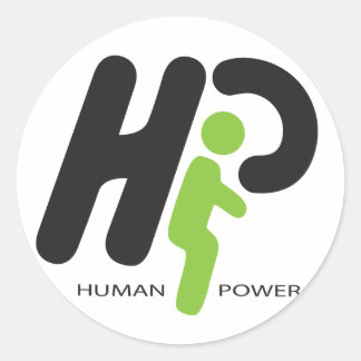 Pegatina Redonda Poder humano