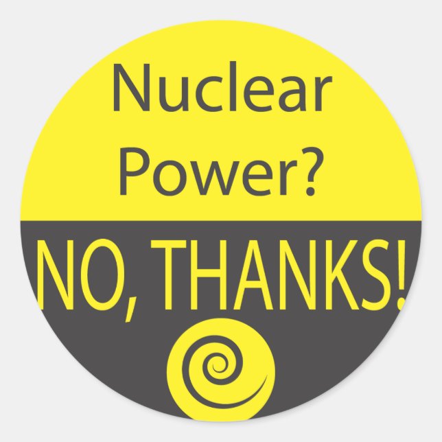 PEGATINA REDONDA ¿PODER NUCLEAR? NO, GRACIAS! (Anverso)
