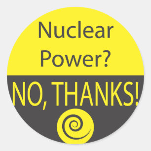 PEGATINA REDONDA ¿PODER NUCLEAR? NO, GRACIAS!