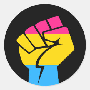 Pegatina Redonda Poder pansexual
