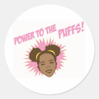 Pegatina Redonda Poder para los Pegatinas Puffs