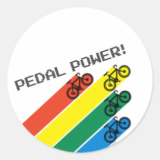 Pegatina Redonda ¡Poder Pedal!