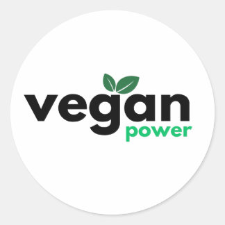 Pegatina Redonda poder vegano