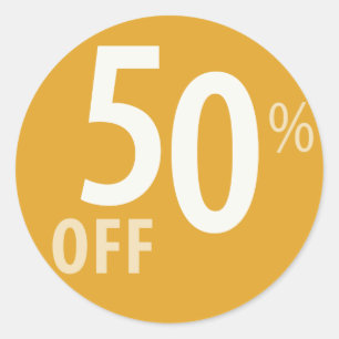 Pegatina Redonda Poderoso Rótulo 50% OFF