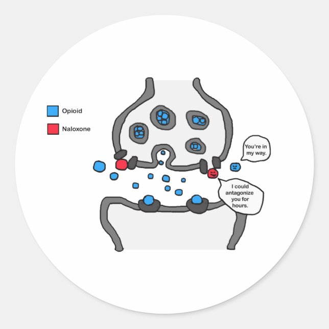 Pegatina Redonda Podría antagonizarte (Anverso)