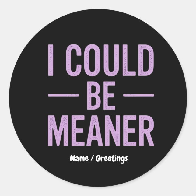 Pegatina Redonda "Podría Ser Significativo" Meme Retro Vintage (Anverso)