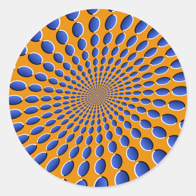 Pegatina Redonda Pods de ilusión óptica (Anverso)