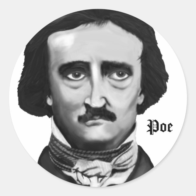Pegatina Redonda Poe (Anverso)