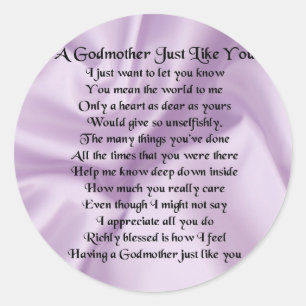 Pegatina Redonda Poema de Lilac Godwoman