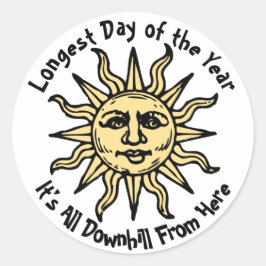 Pegatina Redonda Poema del solsticio de verano