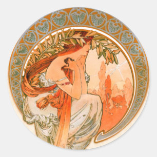 Pegatina Redonda Poesía