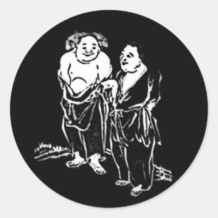 Pegatina Redonda Poetas de China