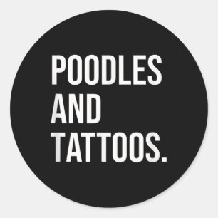 Pegatina Redonda Pófilos Y Tatuajes Propietario De Los Canales Perr