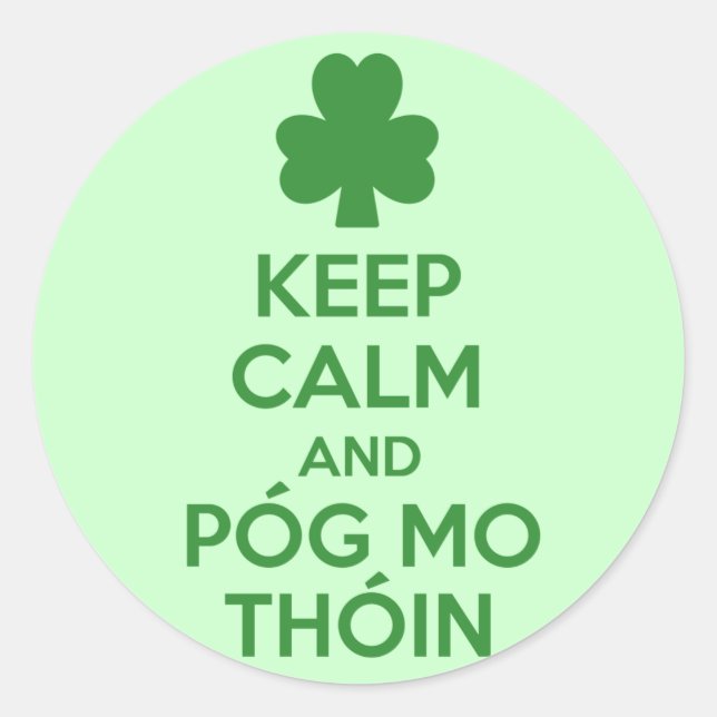 Pegatina Redonda Pog mo thoin (Anverso)