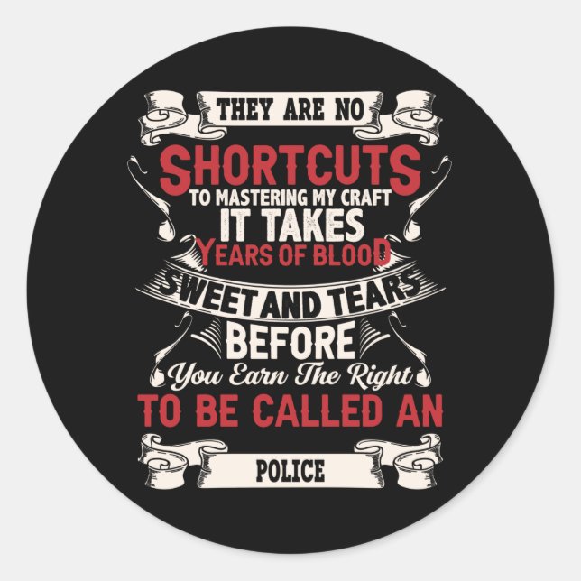 Pegatina Redonda Policía (Anverso)