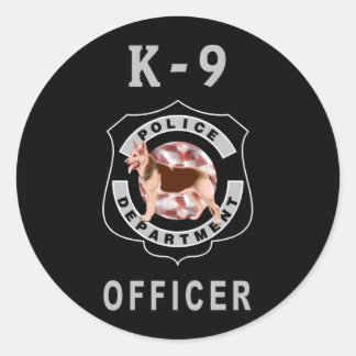 Pegatina Redonda Policía de K9
