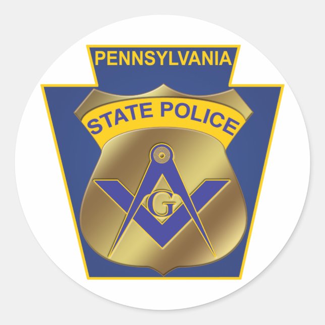 Pegatina Redonda Policía Estatal de Pennsylvania (Anverso)