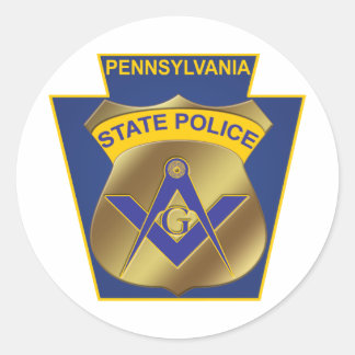 Pegatina Redonda Policía Estatal de Pennsylvania