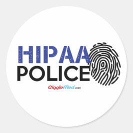 Pegatina Redonda Policía HIPAA