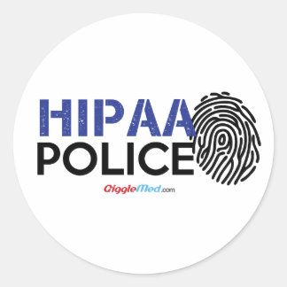 Pegatina Redonda Policía HIPAA