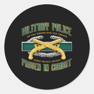 Pegatina Redonda Policía Militar Comprobada En Combate