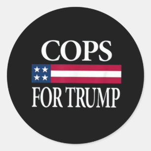 Pegatina Redonda policías para trump