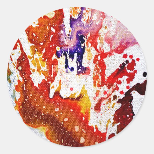 Pegatina Redonda Policromoptic #1A de Michael Moffa (Anverso)