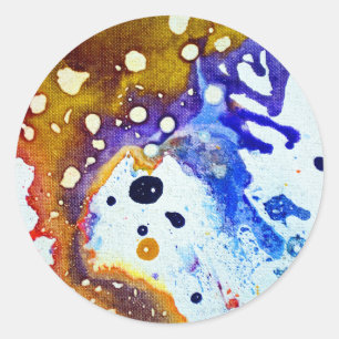 Pegatina Redonda Policromoptic #1B de Michael Moffa