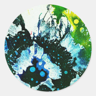 Pegatina Redonda Policromoptic #2C de Michael Moffa