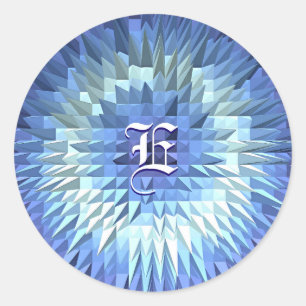 Pegatina Redonda Poligonal abstracto bajo polivinílico