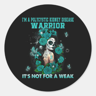 Pegatina Redonda Polinesia Riñón Trastornos del azúcar Calavera Mar