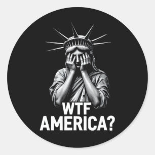 Pegatina Redonda Política anti-Trump y democracia Qué pasa América