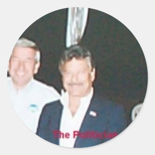 Pegatina Redonda político burlón (Anverso)