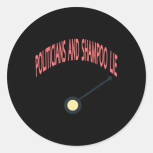 Pegatina Redonda Políticos Y Shampoo Mie