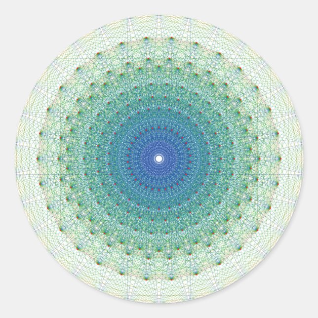 Pegatina Redonda Politopo uniforme geométrico en el plano del coxet (Anverso)