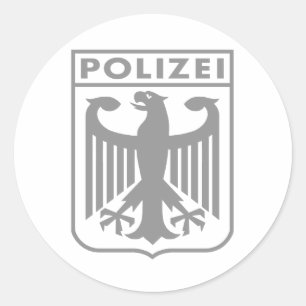 Pegatina Redonda Polizei