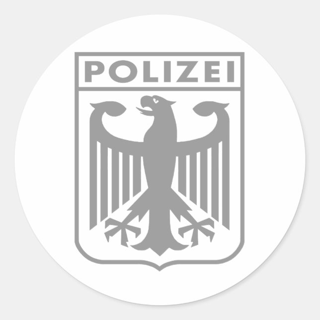Pegatina Redonda Polizei (Anverso)