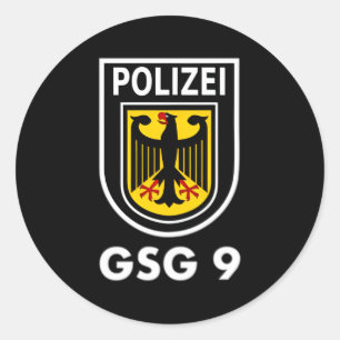 Pegatina Redonda Polizei Gsg 9 Bundespolizei